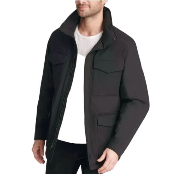 DKNY Men's M-65 Field Heavyweight Winter Jacket Black Size Medium - Picture 2 of 16